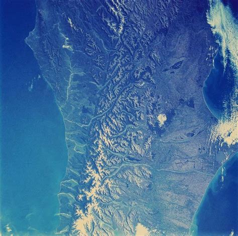 Satellite Image Of The Central South Island Geology