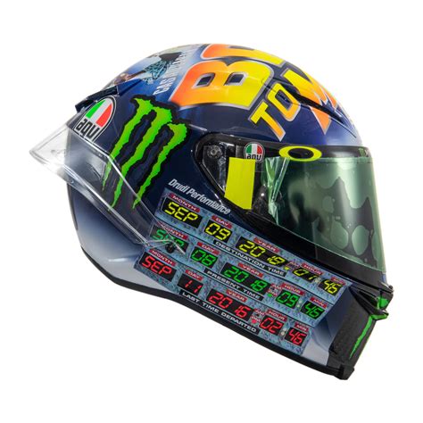 Check Out Valentino Rossis Time Traveling Back To Misano Agv Helmet