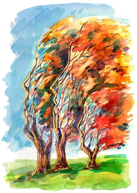Human Trees Stock Illustration Illustration Of Outline 53252543