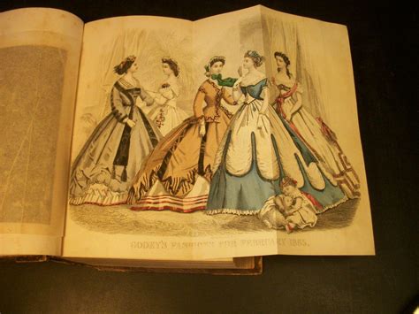 Godeys Ladys Book 1865 Vols Lxx And Lxxi Good Quarter Leather