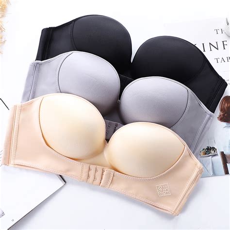 satisfied shopping ladies strapless seamless bralette push up padded brassiere comfy underwear