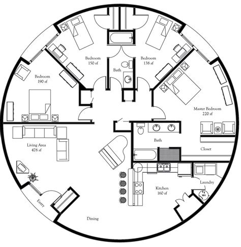 Round House Floor Plans Image To U