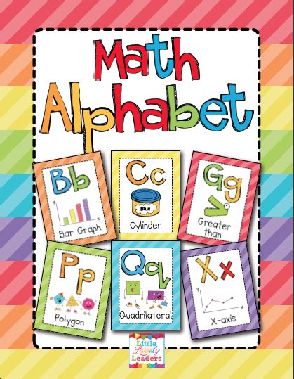 Math Alphabet Posters Math Math Classroom Fun Math