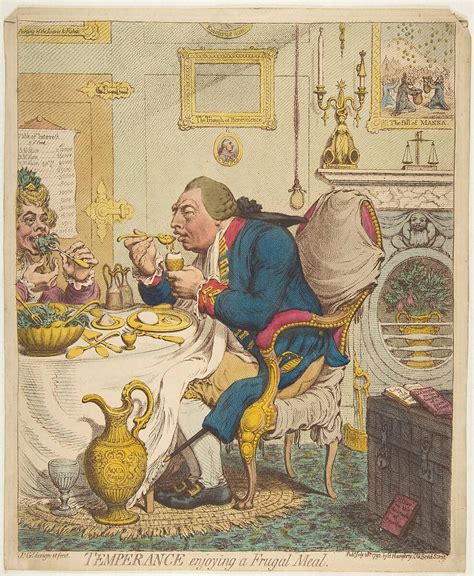 James Gillray Temperance Enjoying A Frugal Meal The Metropolitan