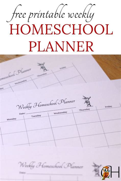 The online version of this curriculum is free, but is also available in print. Free Printable Weekly Homeschool Planner | Homeschool ...
