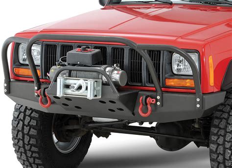 Rock Hard 4x4 Rh1015 Front Bumper In Black For 84 01 Jeep Cherokee Xj