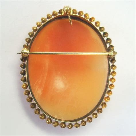Cameo Pendant Brooch 10k Yellow Gold Signed Vintage Carved Etsy