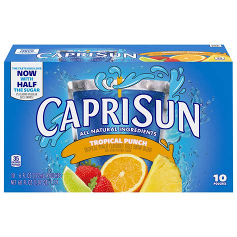 Save On Capri Sun Tropical Punch Juice Drink All Natural 10 Pk Order