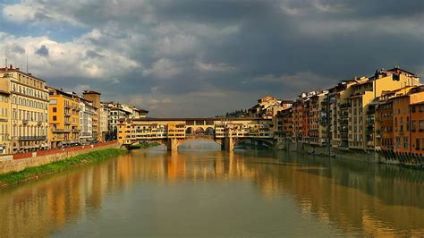 Hd Wallpaper Ponte Vecchio Florence River City Buildings