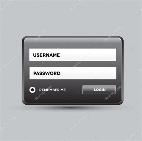 Vector Login Form Template Stock Vector Image By ©grounder 13122578