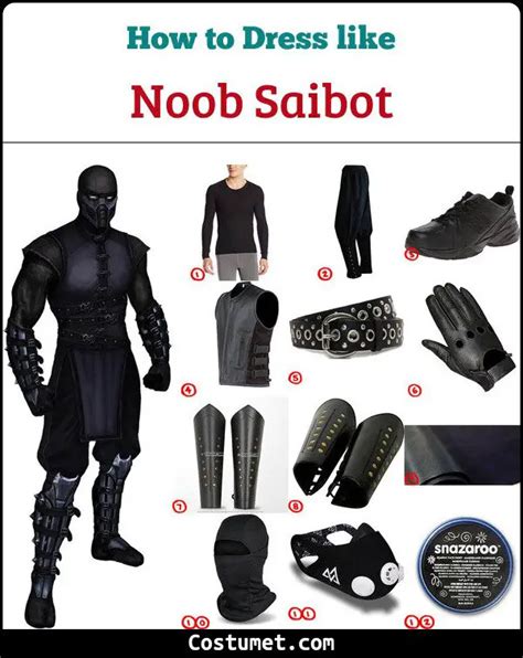 Noob Saibot Mortal Kombat Costume For Cosplay And Halloween