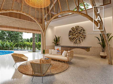 Lobby Resort Tropis Anyer Jasa Arsitek Jakarta