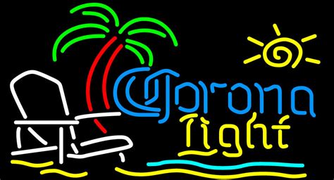 Corona Light Seaside Palm Tree Neon Sign Neon