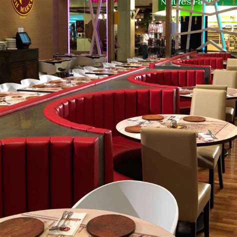 The large booths range from 48in to 60in w. Modern Real Leather Circle Restaurant Booth Seating ...