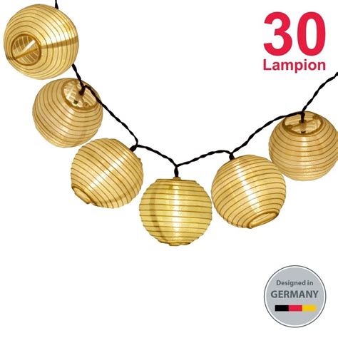 Amare lichterkette led lampion lampenkette. 30 Sorlar Lichterkette Party-Lampion Wasserfest Außen ...