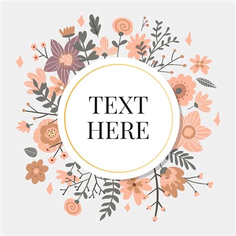 Premium Vector Floral Frame Template