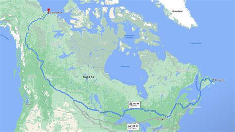 The Ultimate Canadian Road Trip St Johns To Tuktoyaktuk Maps