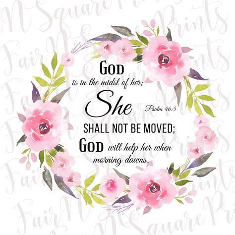 God Is In The Midst Of Her Png File For Sublimationpsalm 465 Etsy