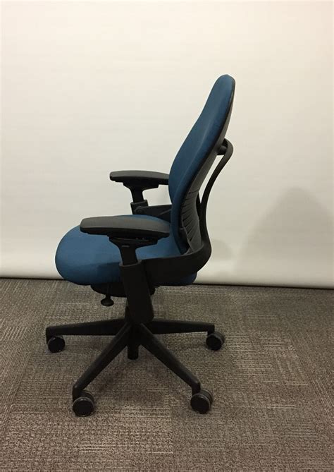 The leap is the first chair that actually changes shape to support your movements! Steelcase LEAP V2 Black Frame with Blue Fabric