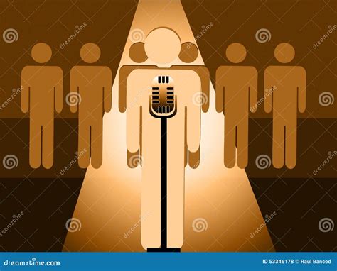 Audience Spotlight Represents Backdrop Backgrounds And Entertain Stock