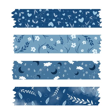 Blue Washi Tape Png Vector Psd And Clipart With Transparent