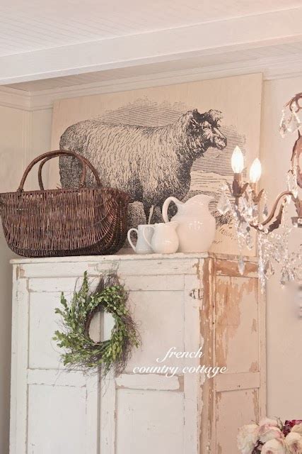 Farmhouse Sheep Artwork French Country Cottage