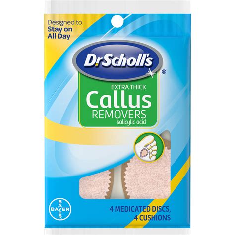 Dr Scholls Extra Thick Callus Removers 4 Cushions 4 Medicated Discs