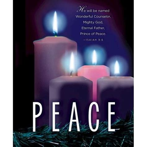 Peace Advent Candle Sunday 4 Large Bulletins 50 Isaiah 96 Ceb