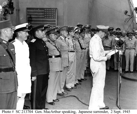 Surrender Of Japan 2 September 1945 Surrender Ceremonies Begin