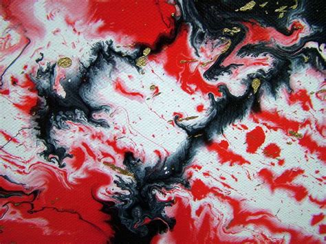 Large Red White And Black Abstract Art Original Painting