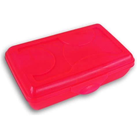 Snap Closed Transparent Pencil Case Box For School Neon Pink