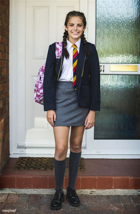 Young Teen Girl Ready For School Premium Image By School