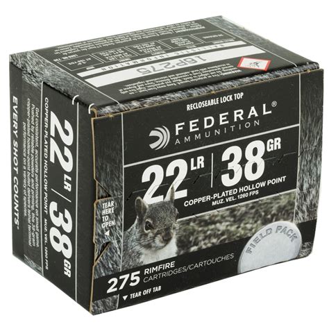 Buy Federal Game Shok 22 Long Rifle Bird Shot Ammo 25 Grain 12