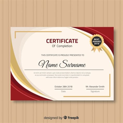 Yang sebelumnya kita juga telah memberikan. Premium Vector | Modern certificate template with flat design