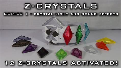 Pokemon Z-CRYSTALS Series 1 Light & Sound Effect - 12 Z-Crystals ...
