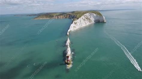 The Needles Sea Stacks Aerial Stock Video Clip K0071119 Science