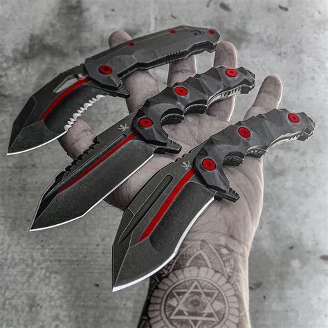 Custom Thin Red Line Tactical Knife Lotarcombatstore