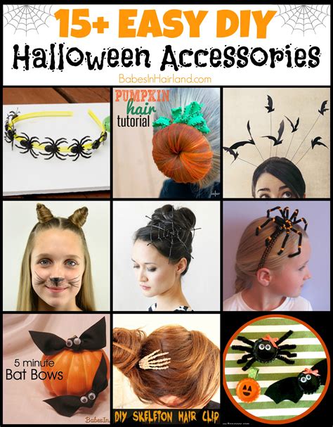 15 Easy Diy Halloween Hair Accessories Babes In Hairland