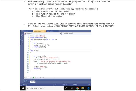 Solved 1 Practice Using Functions Write A C Program That Chegg Com