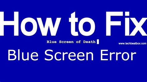 Blue Screen Error Windows 7 Fix How To Fix 2020