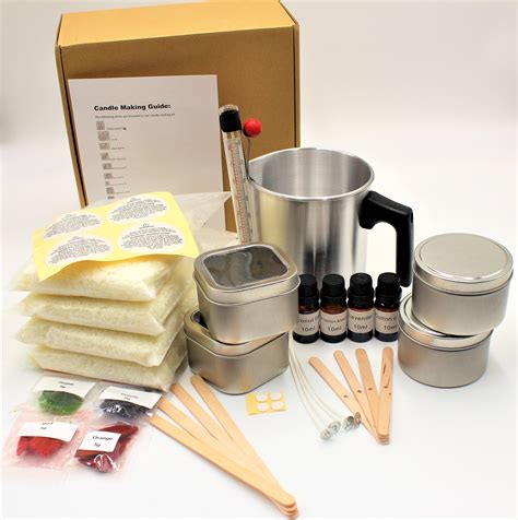 Complete Diy Candle Making Kit Supplies Large Scented Soy Etsy