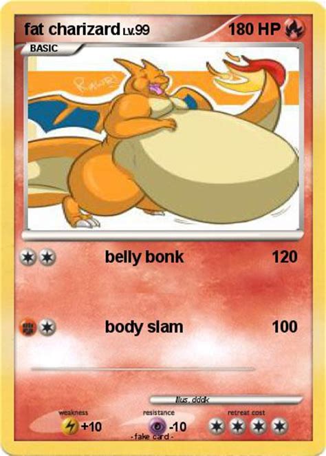 Pokémon Fat Charizard 6 6 Belly Bonk My Pokemon Card