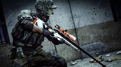 Battlefield 4 Asiimov Sniper 4k Jogo Visualização