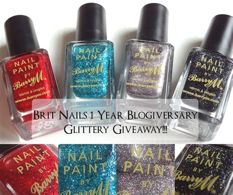 1 Year Blogiversary Glittery Giveaway Brit Nails