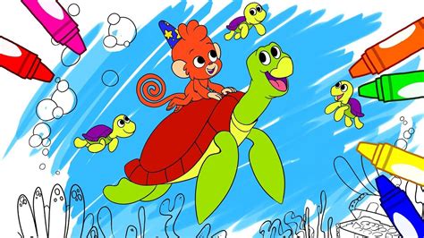Sea Turtle Coloring Page Sea Animal Drawing And Coloring Pages For