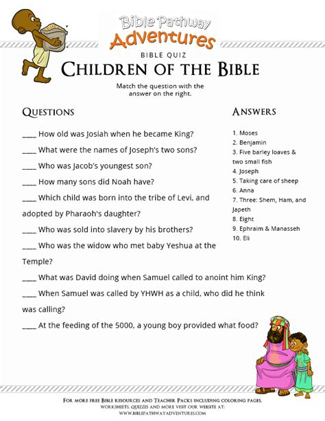 Free Printable Bible Games For Youth
