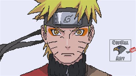 Pixel Art Naruto Uzumaki Naruto Shippuden By Confal
