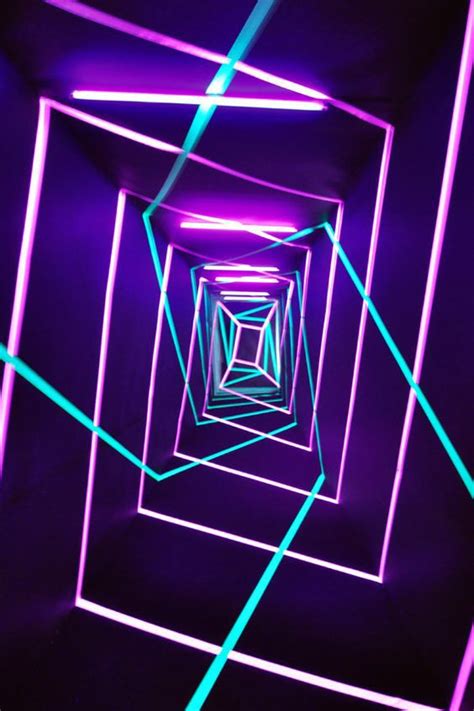 Glowing Neon Aesthetic Purple Wallpaper Download Free Mock Up