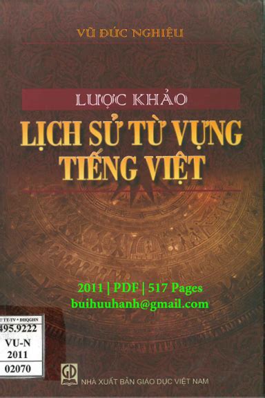 Lược Khảo Lịch Sử Từ Vựng Tiếng Việt NXB Giáo Dục 2011 Vũ Đức