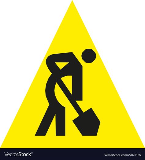 Under Construction Warning Sign Royalty Free Vector Image
